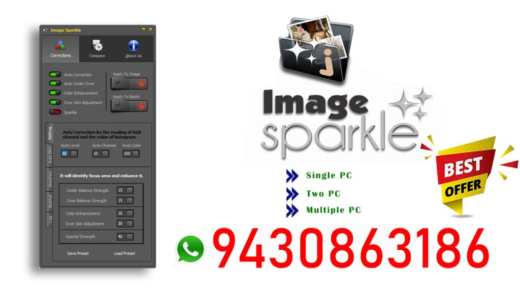 Image Sparkle (Auto Image Correction Software)
